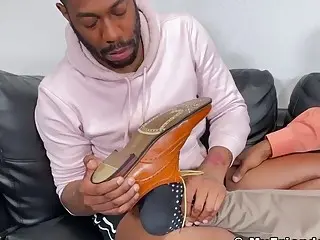 Foot fetish with handsome black gays
